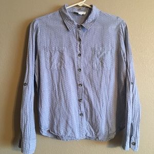 En Creme Chambray Button Down